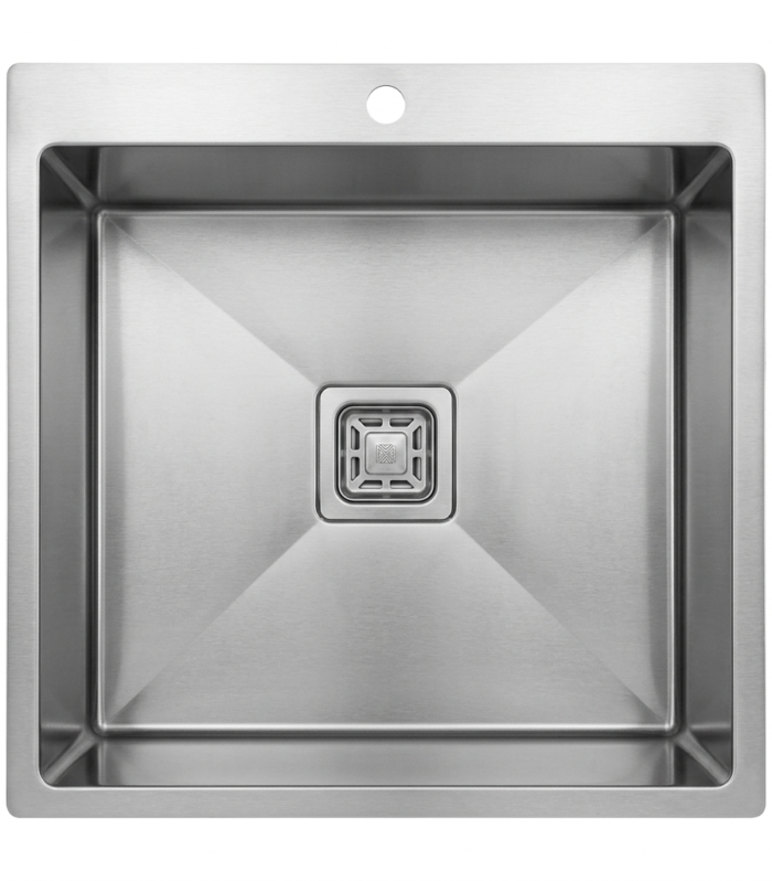 Handmade Sink single bowl with faucet deck 304 grade  kitchen sink (24 x 18 x 9 inches)