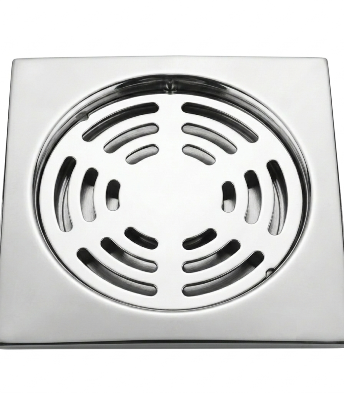 SQUARE DRAINER SS 304 WITH LOCK 5"x5" INCH (PLAIN)