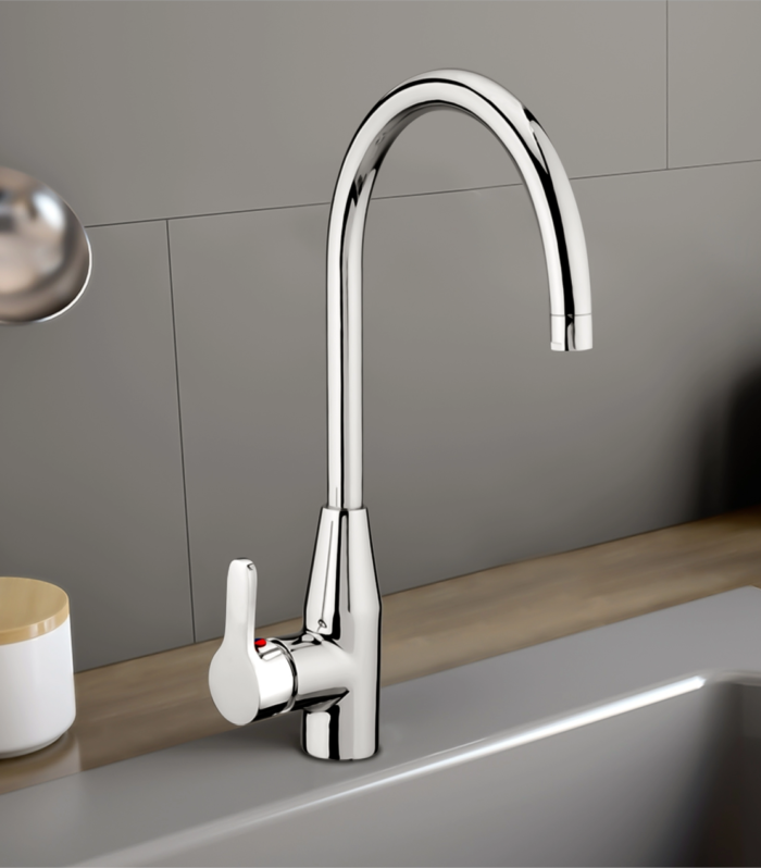 Single Lever Mixer for Kitchen Sink with side lever swinging spout